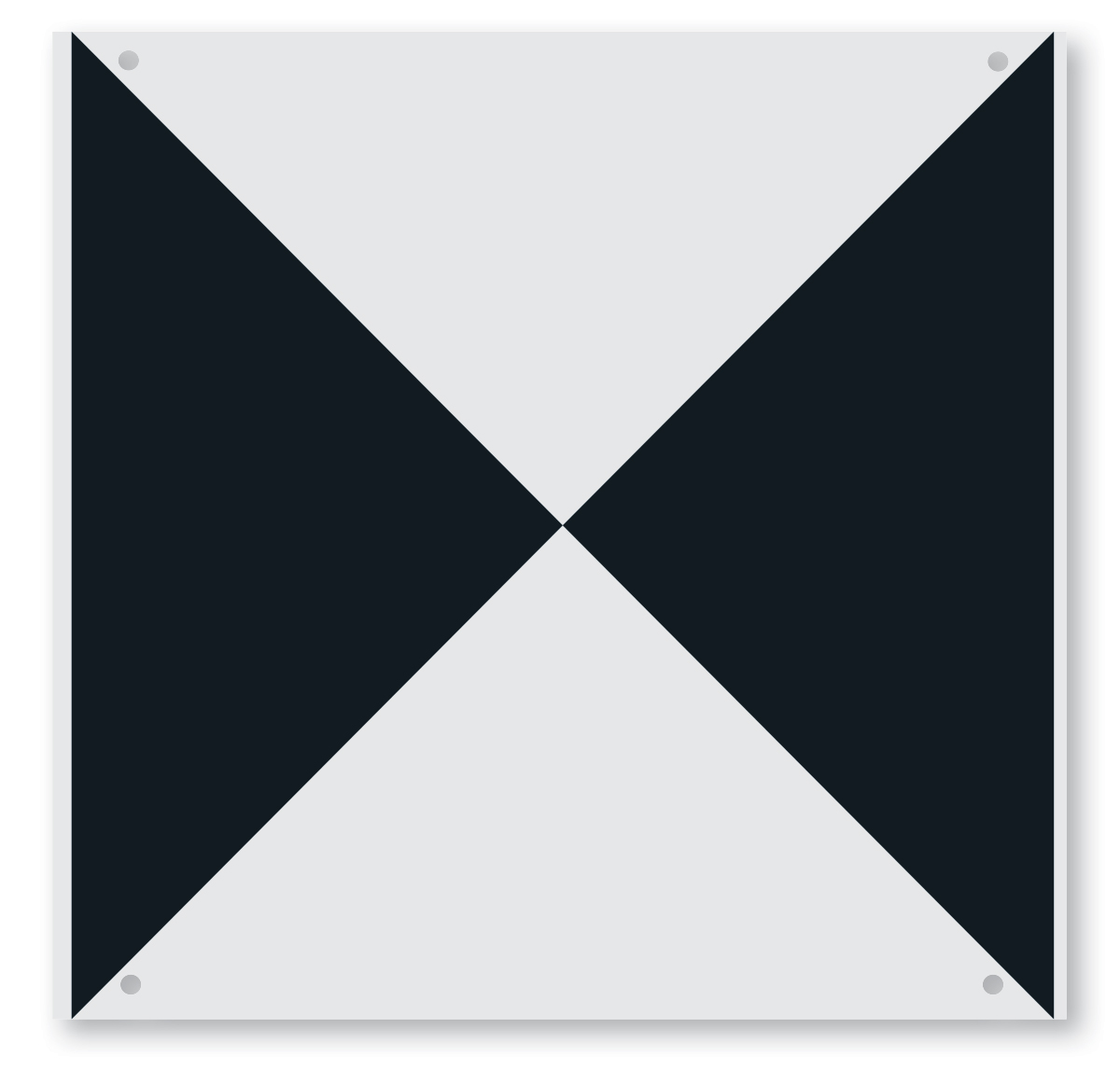 RSL402Laser-Scanner Sign 400x400 mm printed on both sides