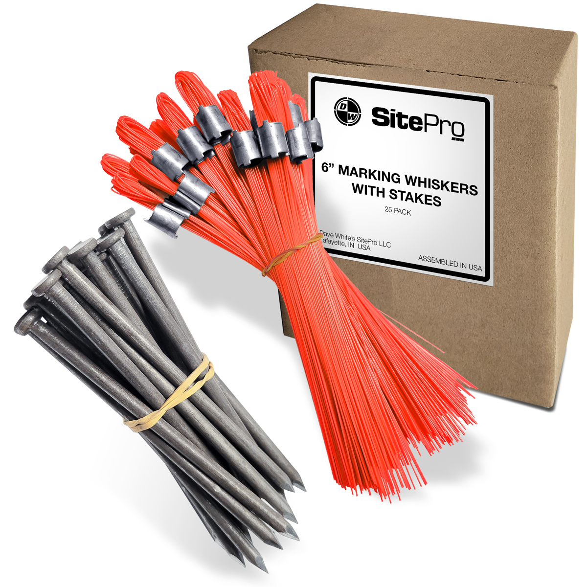 SW6PK Marking Whiskers With Stakes - 25 Pack