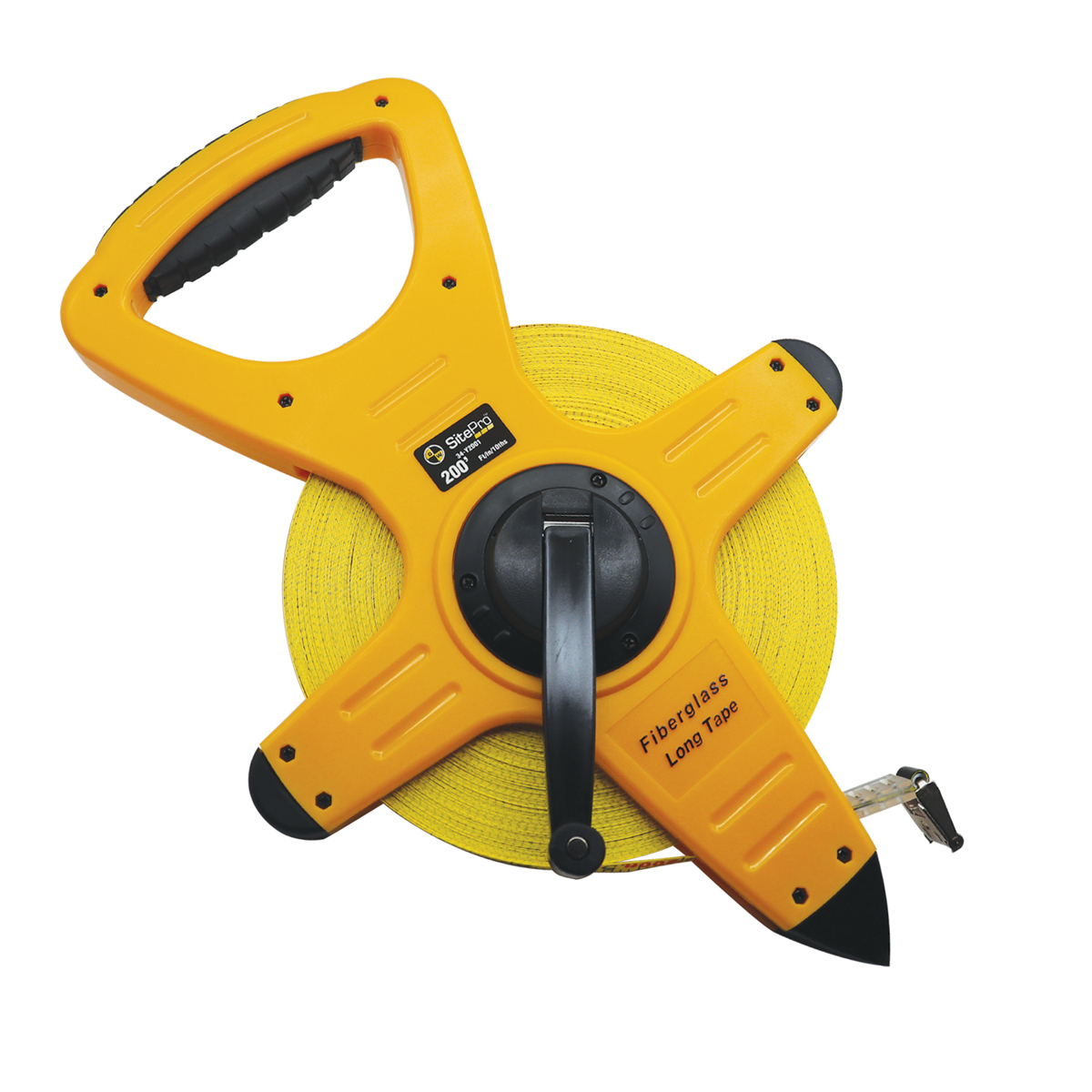 200 Ft Fiberglass Dual-Sided Tape with 10ths Grads