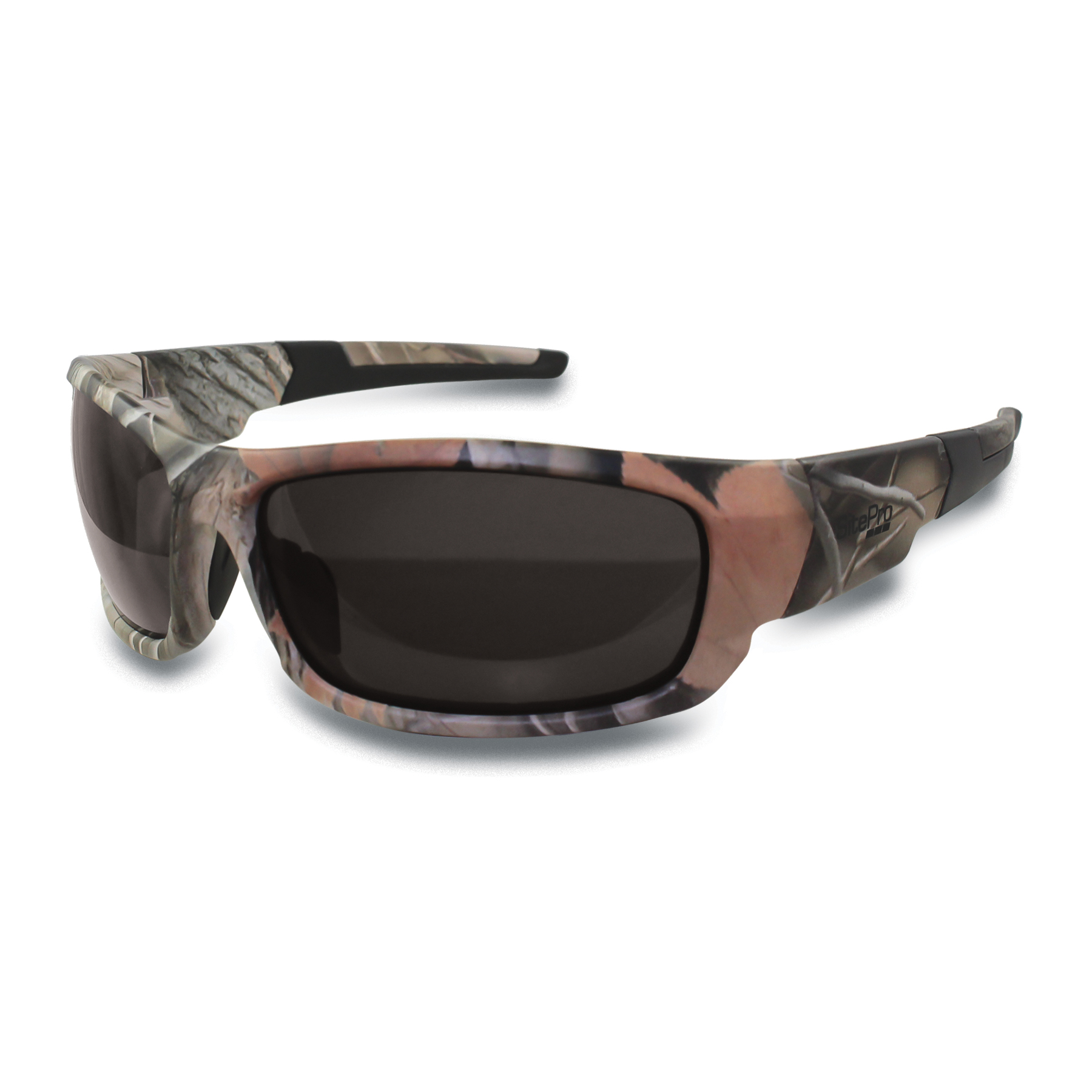 Comfort 3-Point Fit Camouflage Safety Eyewear with Smoke Lens