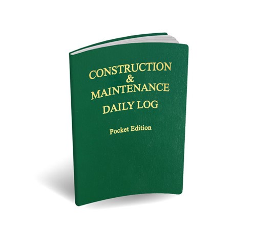 Daily Log Pocket Book for Construction & Maintenance