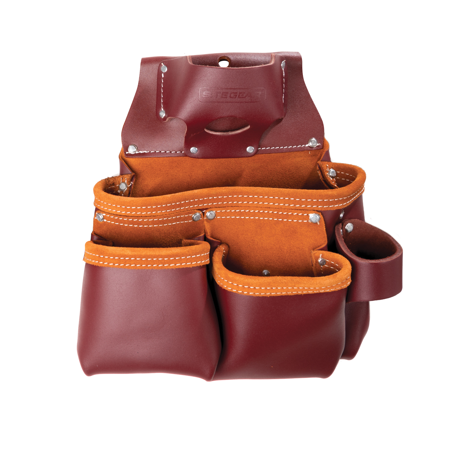 3-Pouch Pro Leather Tool Bag with Tape Holder